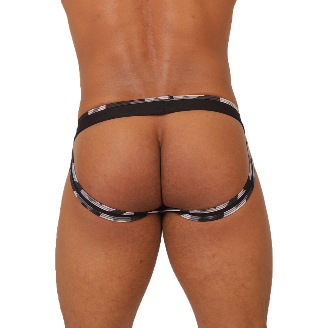 Feeling Black Jockstrap vista posterior de Gigo Underwear