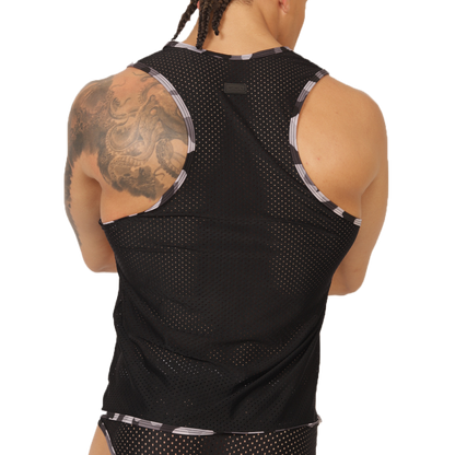 Feeling Black Tank vista frontal de Gigo Underwear