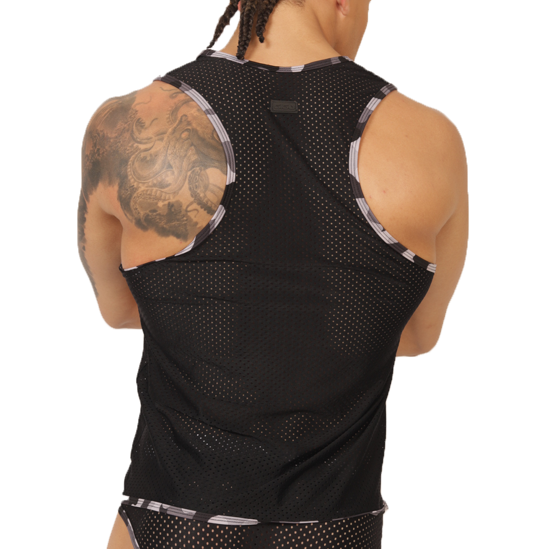 FEELING BLACK TANK - Camisilla Deportiva Masculina en Colores Modernos