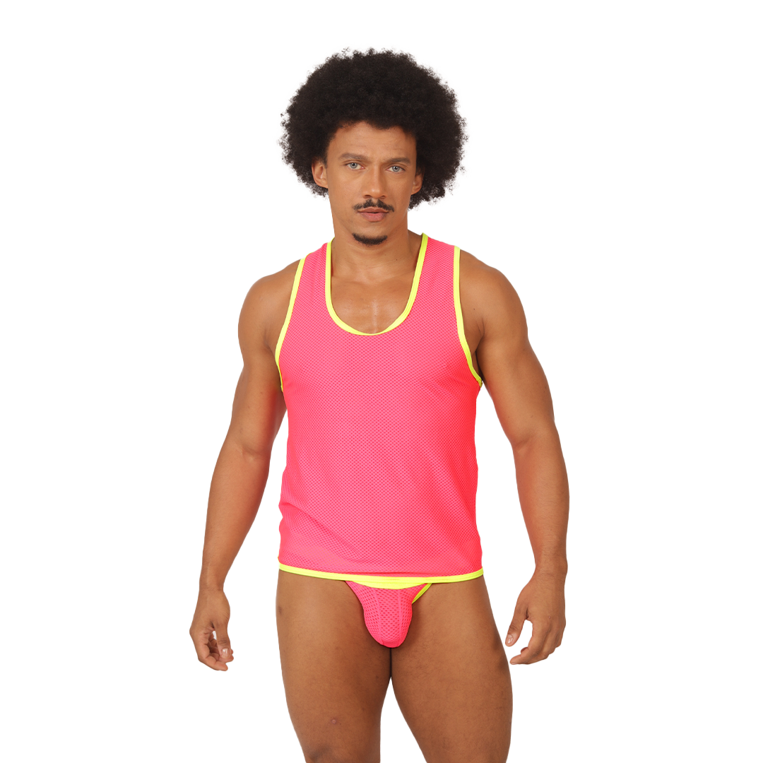 Feeling Candy Tank de Gigo Underwear Colombia para un look masculino de gimnasio con color y actitud