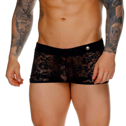 Female Black Hotshort vista frontal de Gigo Underwear