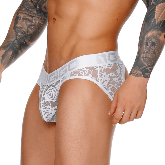 FEMALE WHITE BRIEF JOCKSTRAP - Gigo Underwear Colombia
