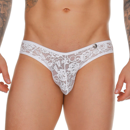 Female White Brief vista frontal de Gigo Underwear