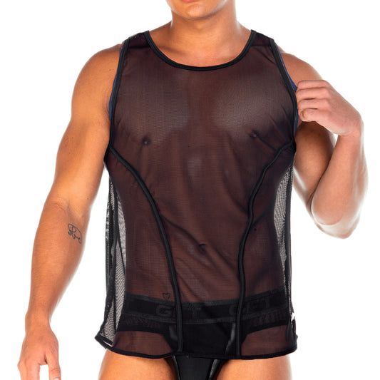 2 FETICHE BLACK TANK - Gigo Underwear Colombia