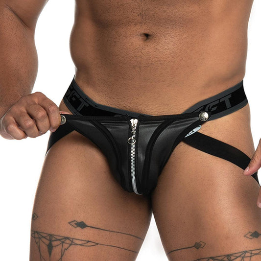 FETICHE BLACK ZIPPER JOCKSTRAP - Gigo Underwear Colombia
