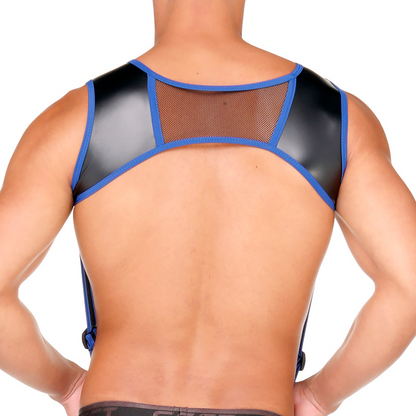 Fetish Blue Harness vista frontal de Gigo Underwear