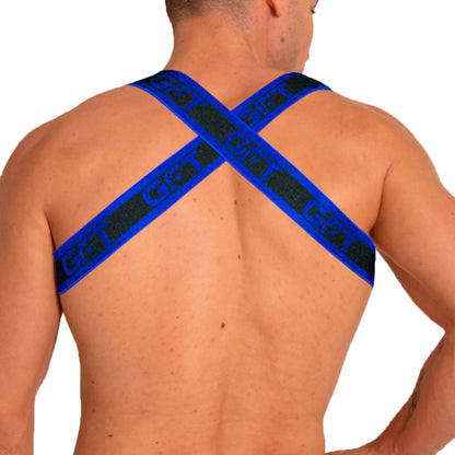 Fetiche Blue Harness vista frontal de Gigo Underwear