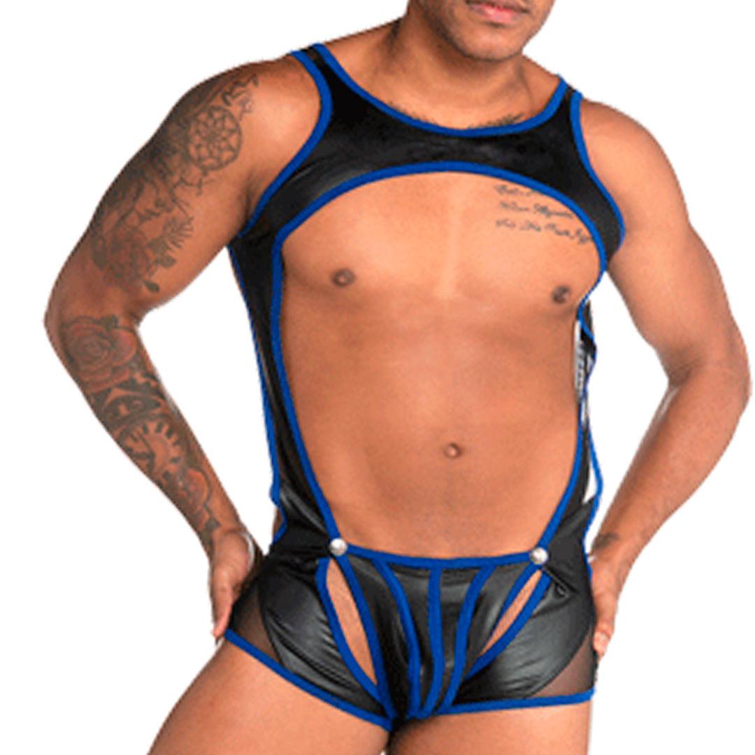 FETICHE BLUE SINGLET - Gigo Underwear Colombia