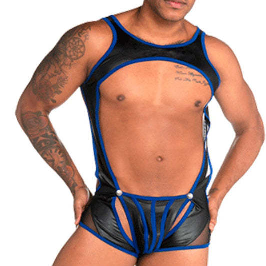 FETICHE BLUE SINGLET - Gigo Underwear Colombia
