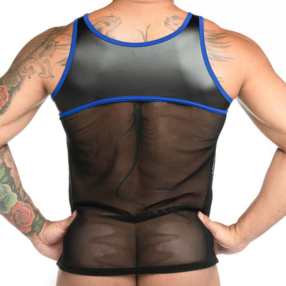 Fetiche Blue Tank vista frontal de Gigo Underwear