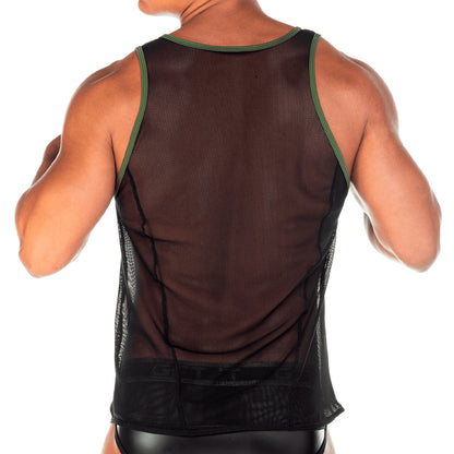 2 Fetiche Green Tank vista frontal de Gigo Underwear