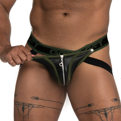 Fetiche Green Zipper Jockstrap de Gigo Underwear