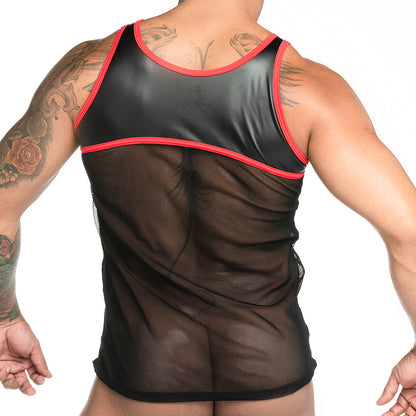 Fetiche Red Tank vista frontal de Gigo Underwear