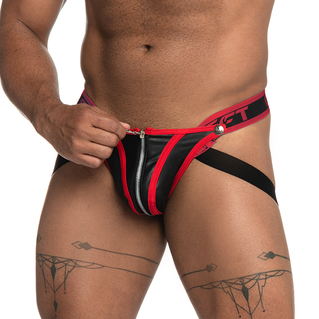 Fetiche Red Zipper Jockstrap de Gigo Underwear