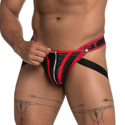 Fetiche Red Zipper Jockstrap de Gigo Underwear