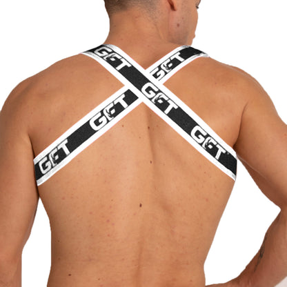 Fetiche White Harness vista frontal de Gigo Underwear