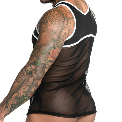 Fetiche White Tank vista frontal de Gigo Underwear