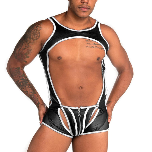 FETICHE WHITE ZIPPER SINGLET - Gigo Underwear Colombia