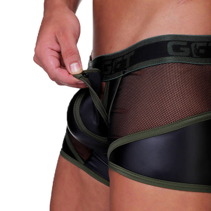 Fetish Green Trunk vista frontal de Gigo Underwear