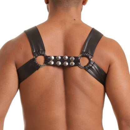 Fetish Leather Harness vista posterior de Gigo Underwear