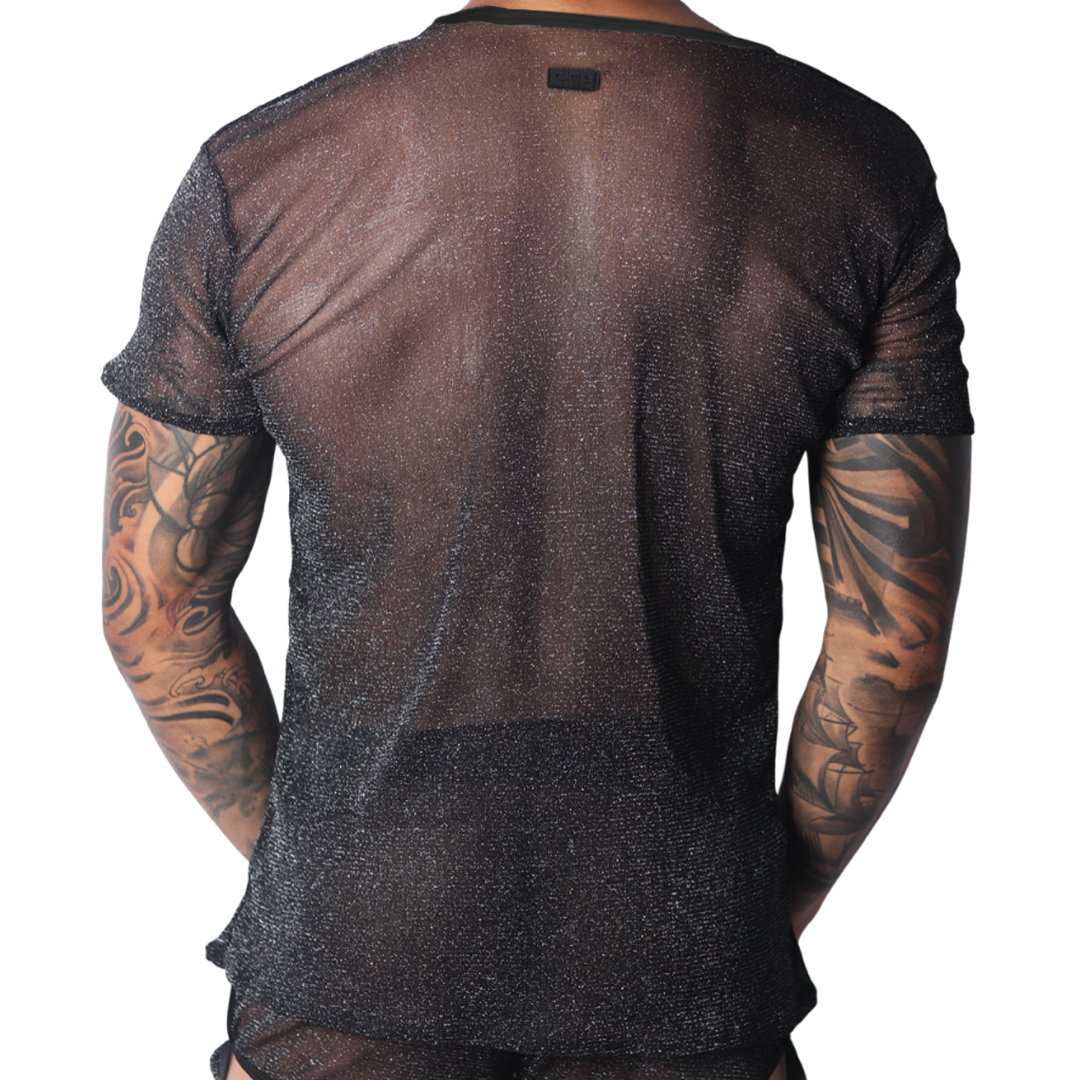 Flash Black Tshirt vista posterior de Gigo Underwear