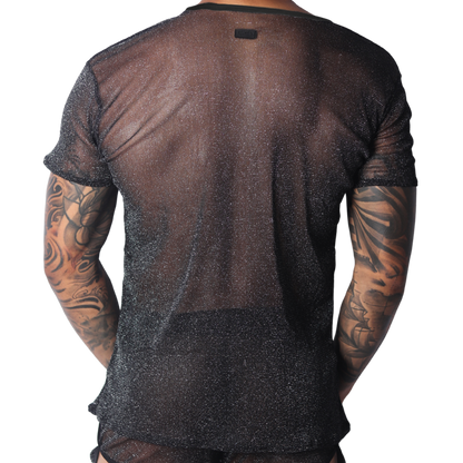 Flash Black Tshirt vista posterior de Gigo Underwear