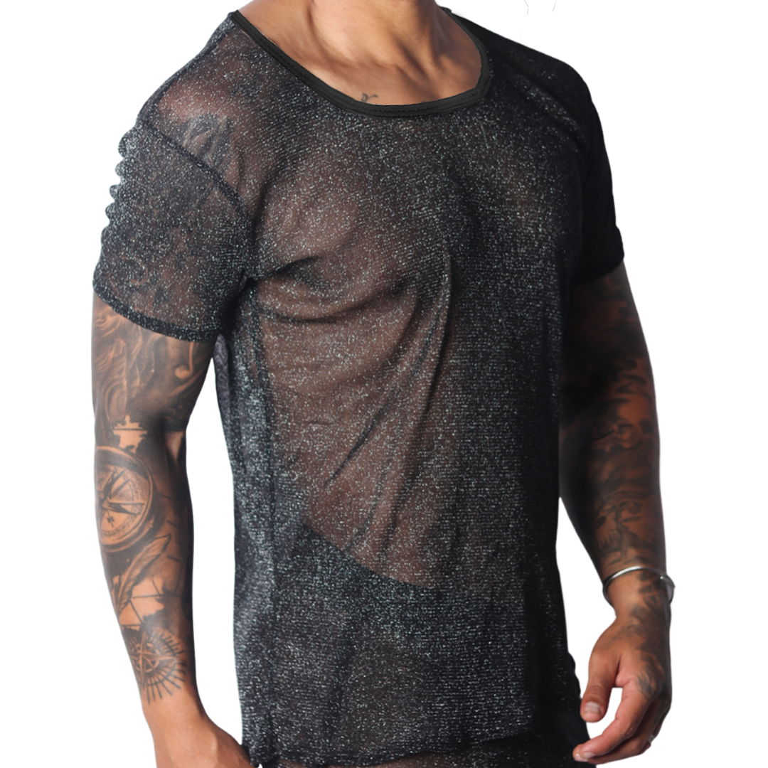 Flash Black Tshirt vista frontal de Gigo Underwear