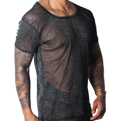 Flash Black Tshirt vista frontal de Gigo Underwear
