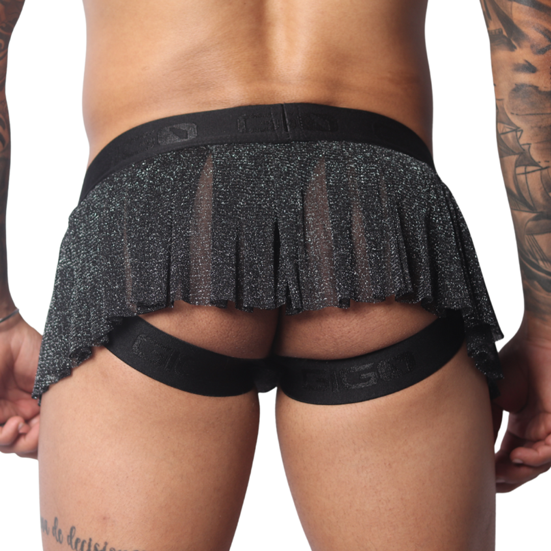 Flash Black Skirt vista posterior de Gigo Underwear