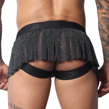 Flash Black Skirt vista posterior de Gigo Underwear