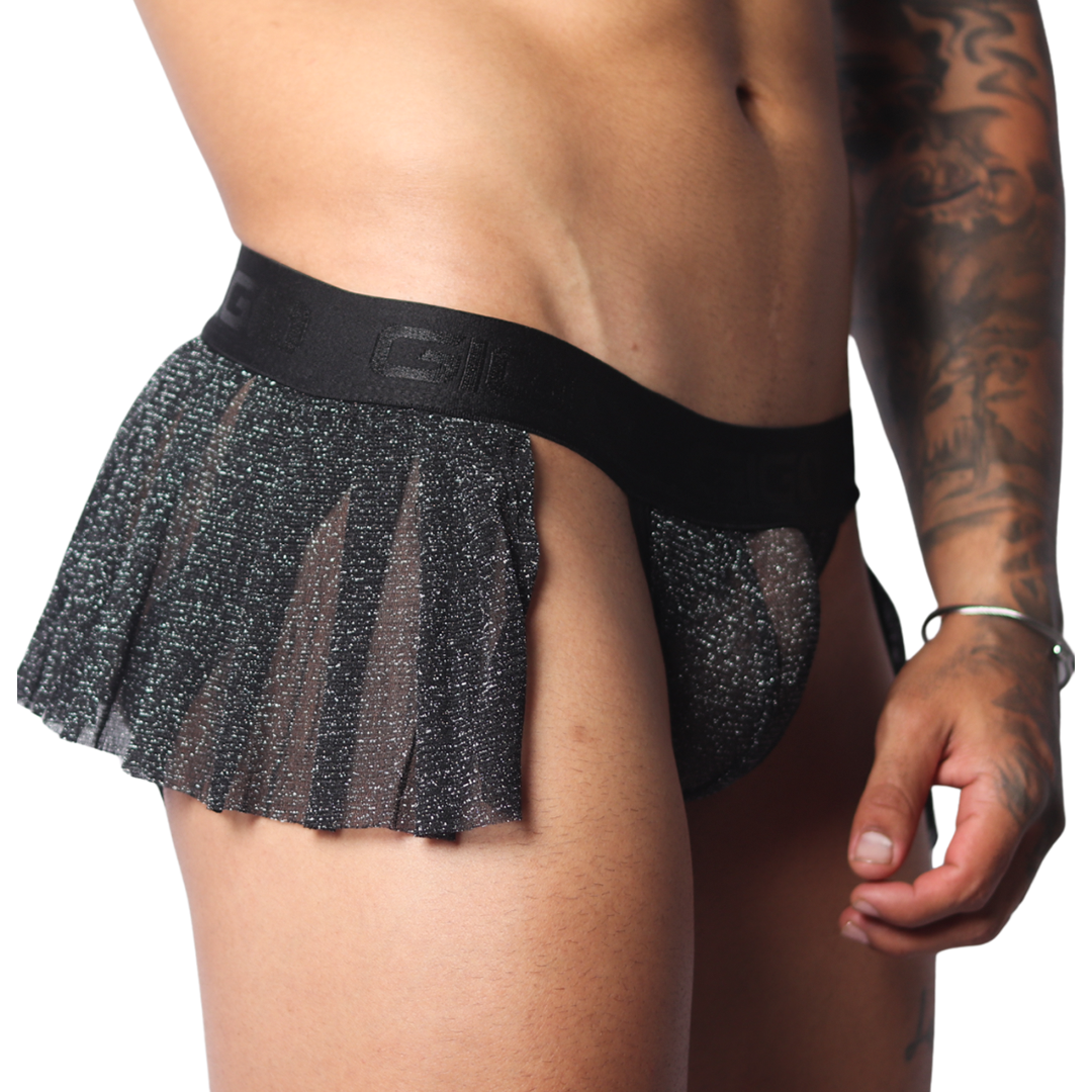 Flash Black Skirt vista frontal de Gigo Underwear