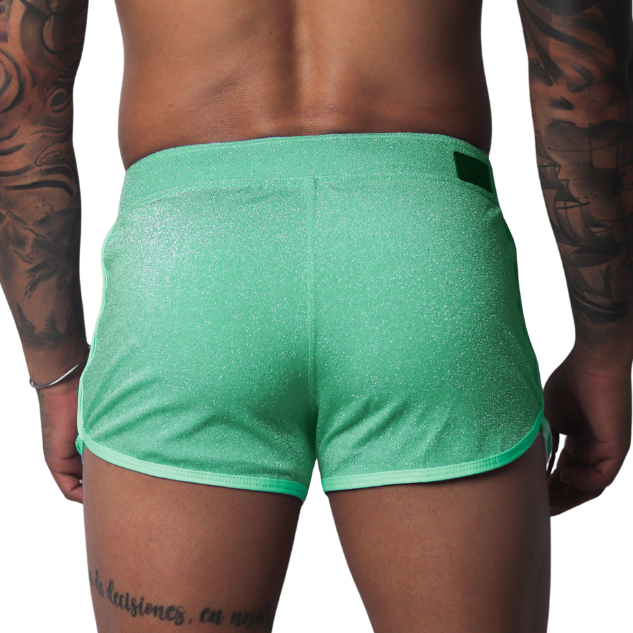 Flash Green Short vista posterior de Gigo Underwear