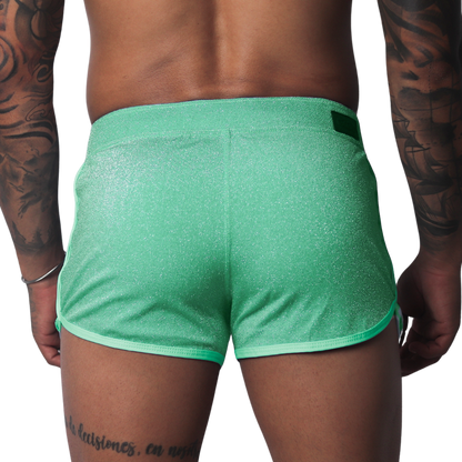 Flash Green Short vista posterior de Gigo Underwear