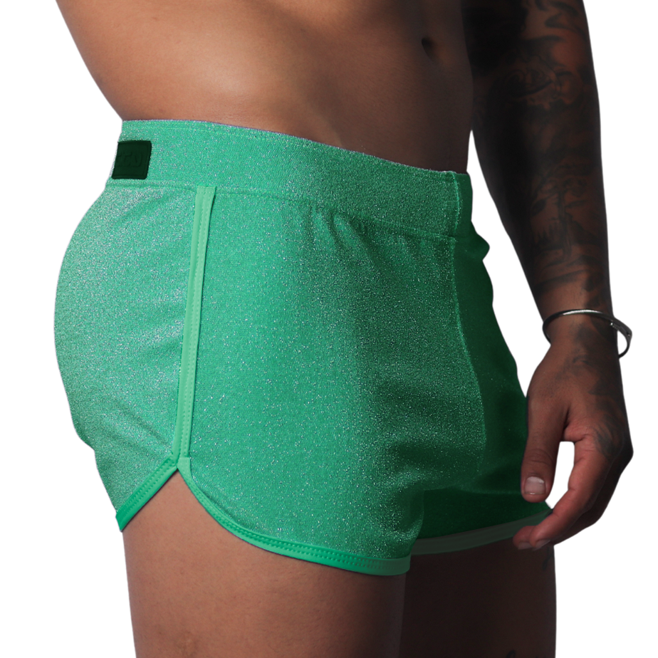 Flash Green Short vista frontal de Gigo Underwear
