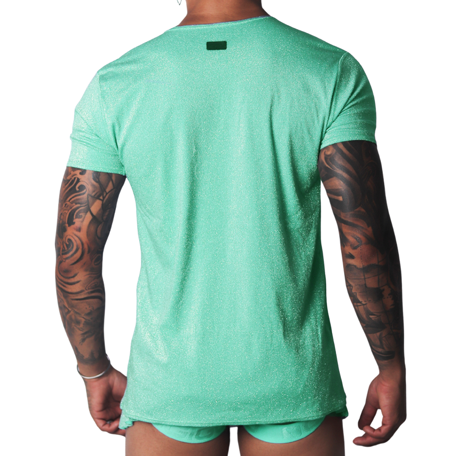 Flash Green Tshirt vista posterior de Gigo Underwear