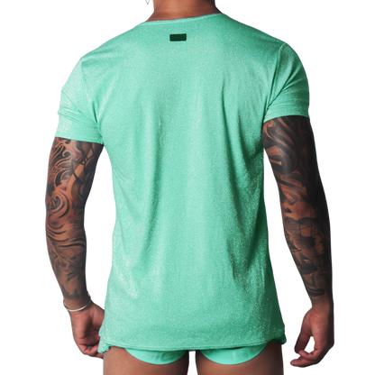 Flash Green Tshirt vista posterior de Gigo Underwear