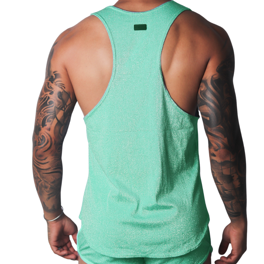 Flash Green Tank vista posterior de Gigo Underwear