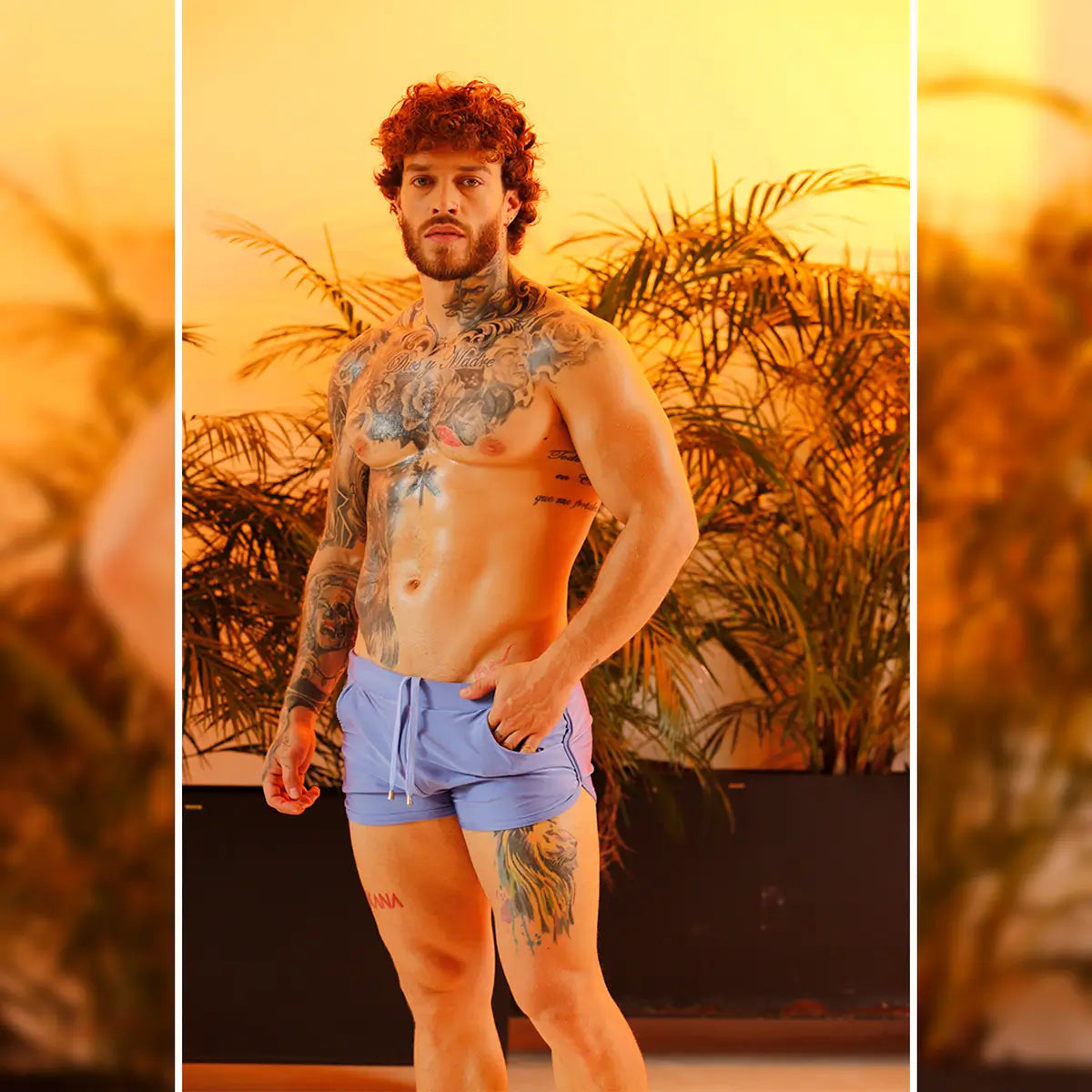 Flashing Blue Beachwear vista posterior de Gigo Underwear