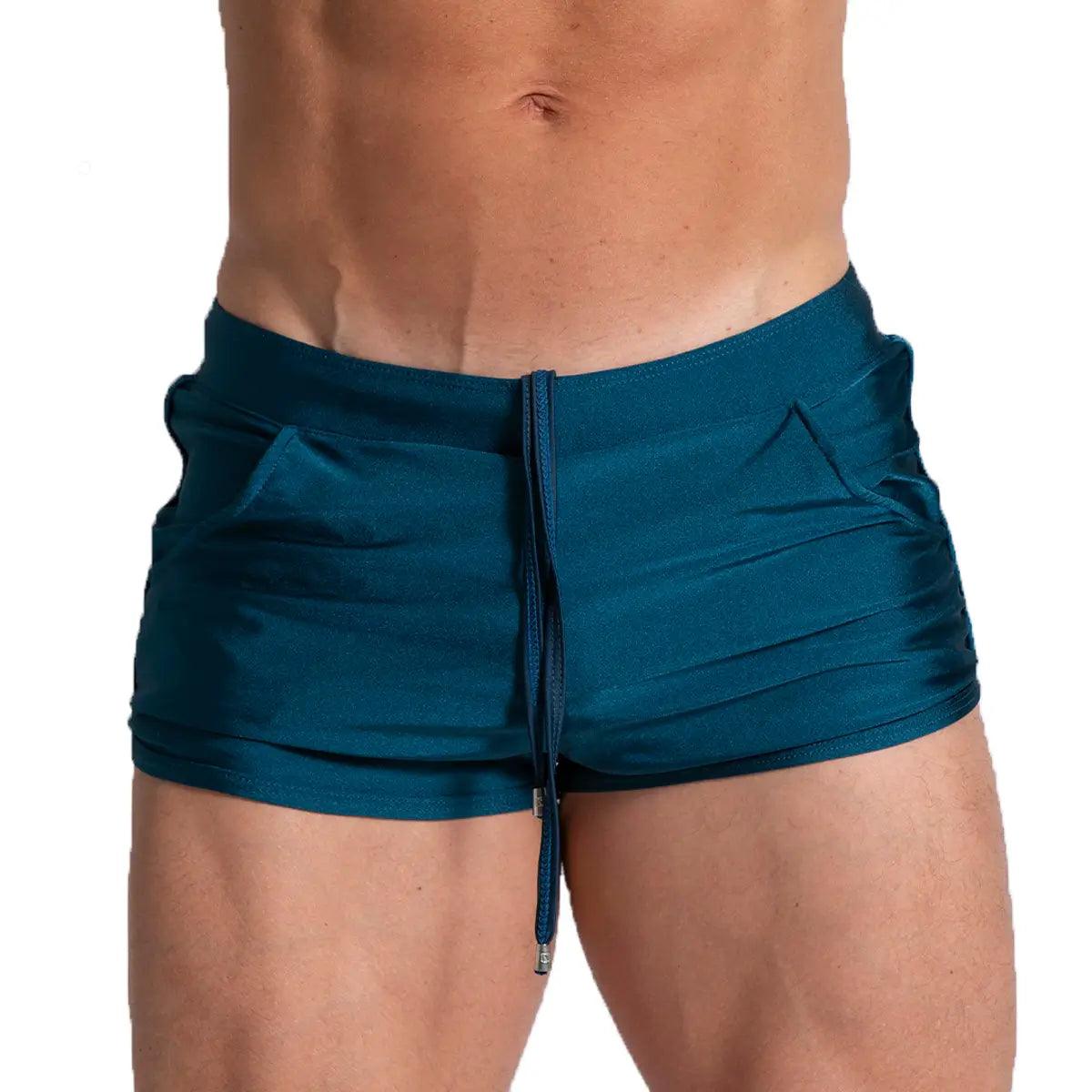 FLASHING GREEN BEACHWEAR - Pantalones cortos de baño rosas para hombres, pantalones de playa