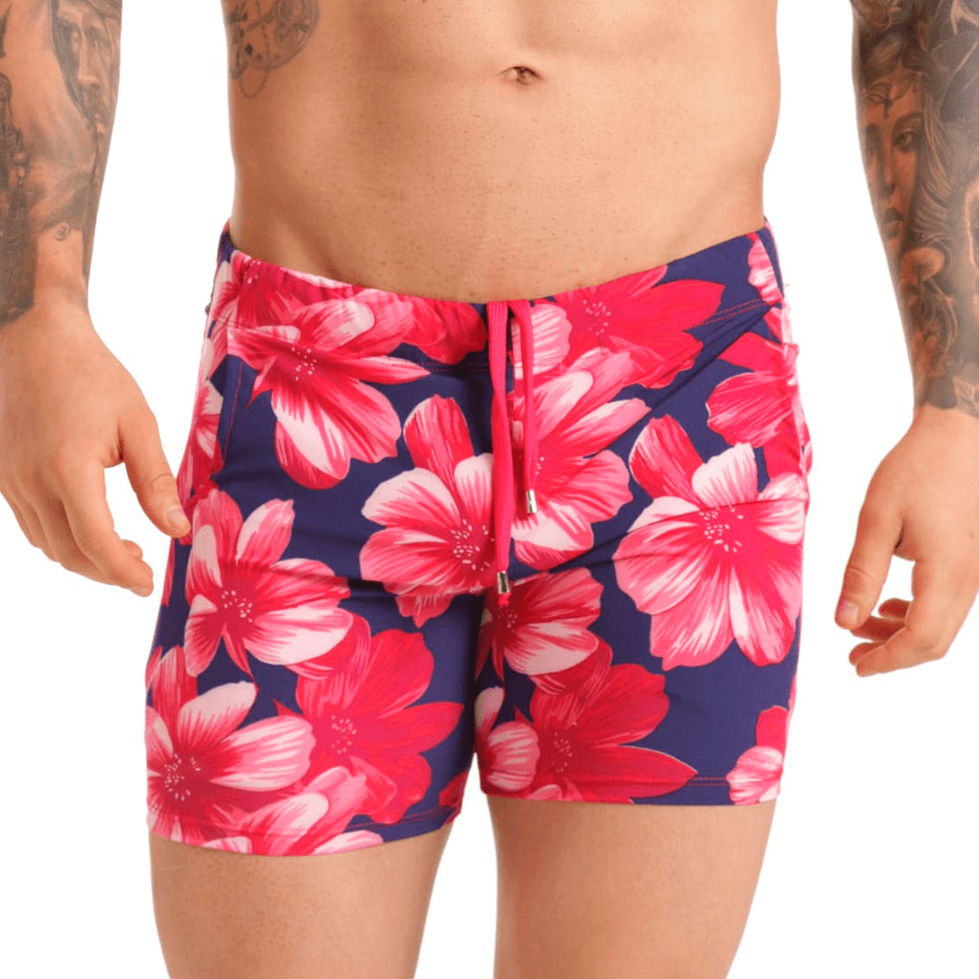 FLOWERS FUCSHIA BEACHWEAR - Gigo Underwear Colombia