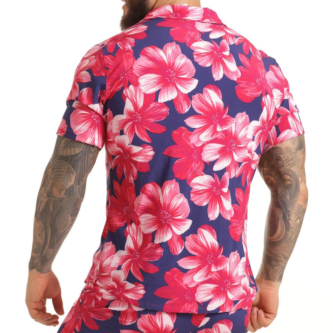 FLOWERS FUCSHIA SHIRT - Gigo Underwear Colombia