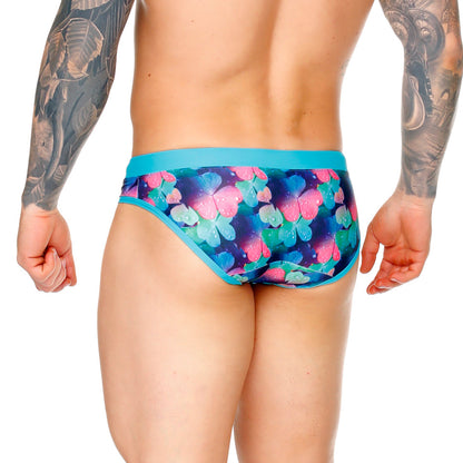 Flowers Swim Brief vista frontal de Gigo Underwear