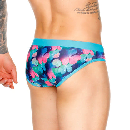 Flowers Swim Brief vista posterior de Gigo Underwear