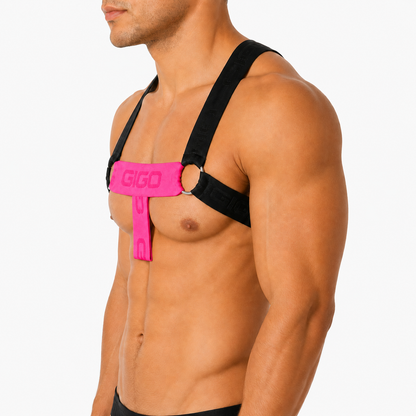 Flux Fuchsia Harness vista frontal de Gigo Underwear