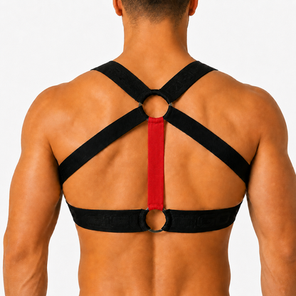Flux Red Harness vista posterior de Gigo Underwear