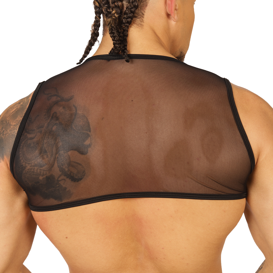 Forest Vest Harness vista posterior de Gigo Underwear