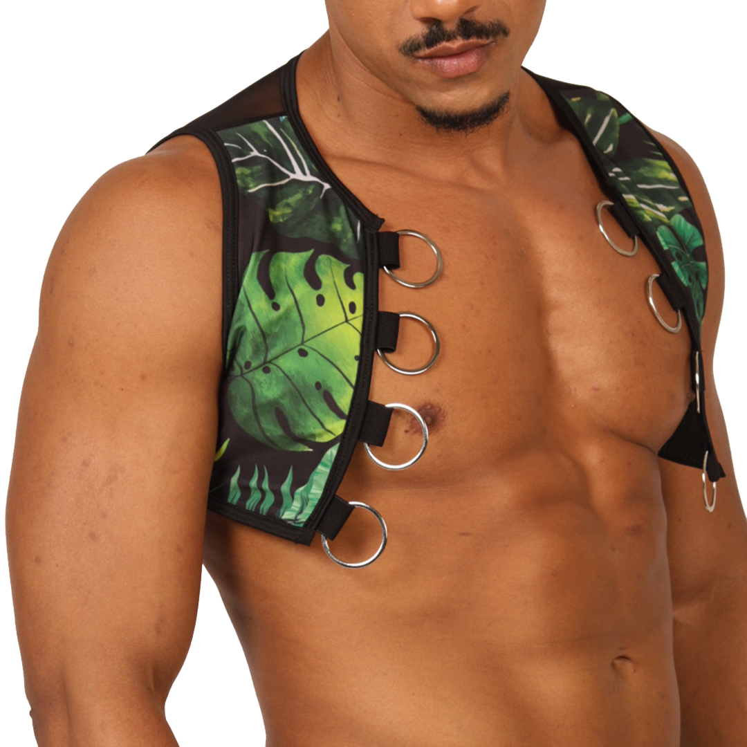 Forest Vest Harness vista frontal de Gigo Underwear