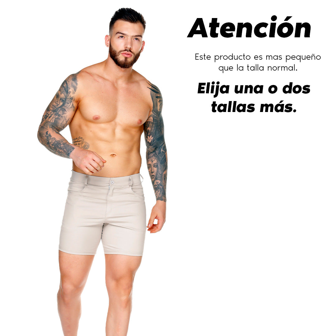 CLASSIC FOREVER BEIGE SHORT - Pantaloneta corta beige para hombres