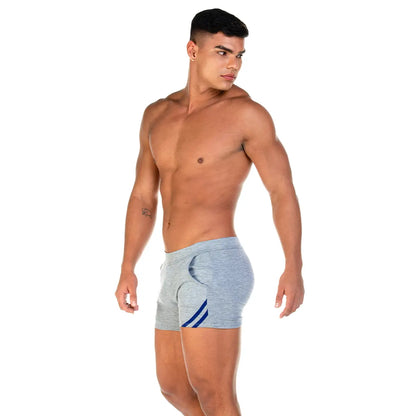 Forever Gray Blue Short en modelo de Gigo Underwear
