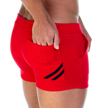 Forever Red Black Short vista frontal de Gigo Underwear